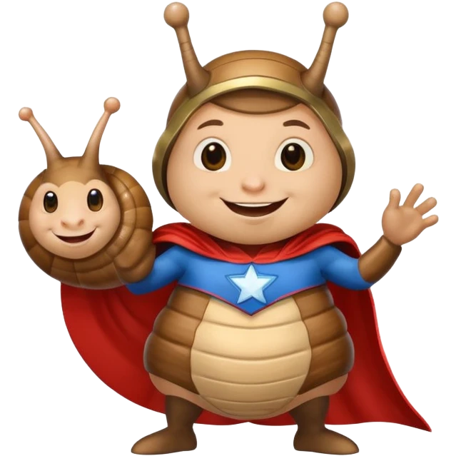 生成一个小蜗牛超人形状的emoji表情 emoji