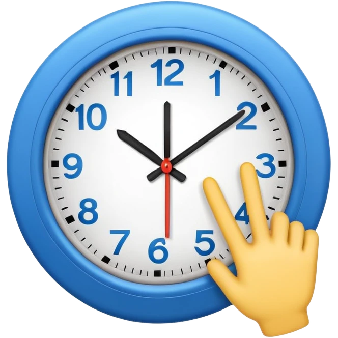 I want a clock it emoji with the fingers like the latest trend  emoji