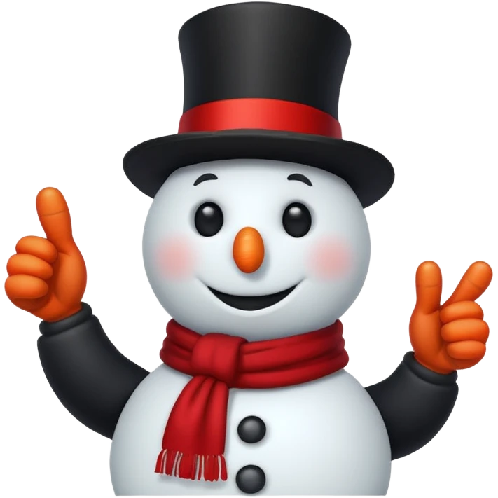 snowman thumbs up emoji