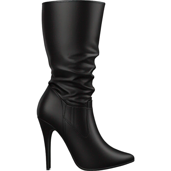 black stiletto knee high heel boots emoji