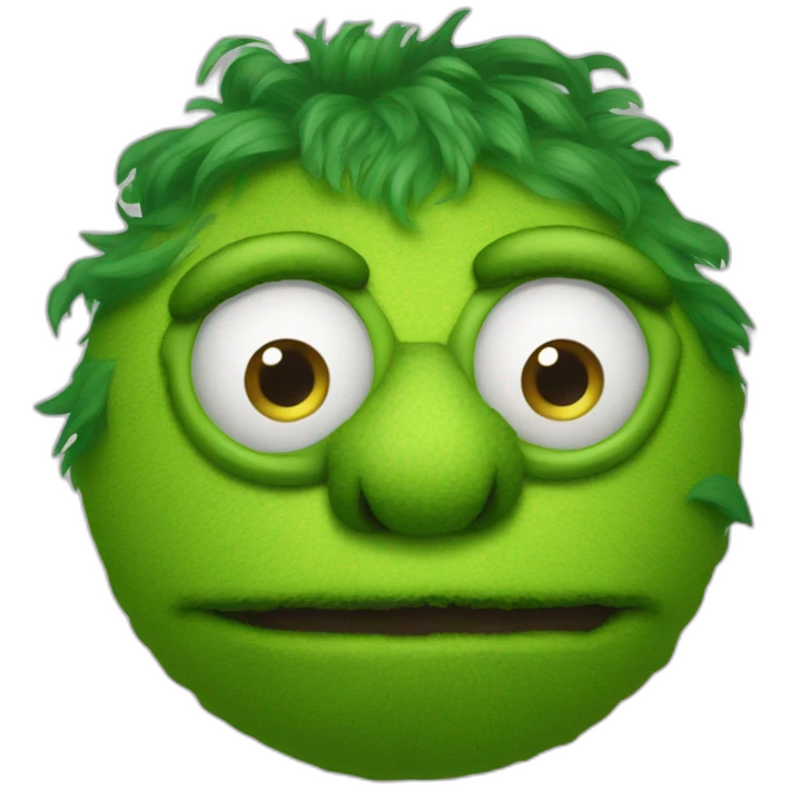 Cyclope green muppet  emoji