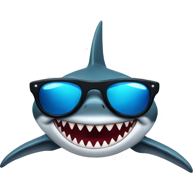 Shark with sunglasses emoji