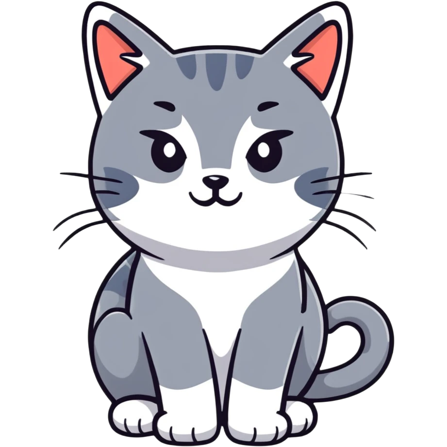 gato gris  emoji