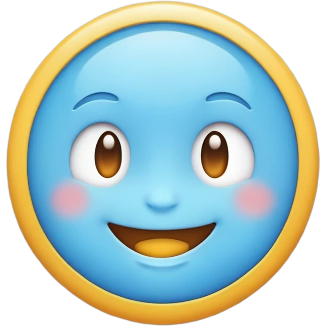 Cute emoji light Blue  emoji