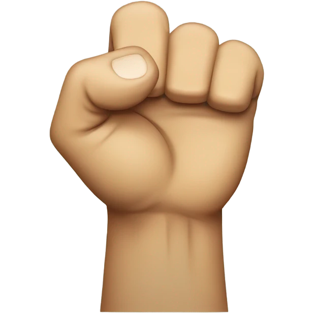 a fist looking up emoji
