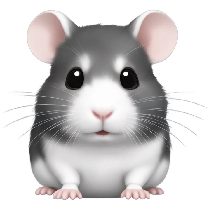 small dwarf grey and white hamster  emoji