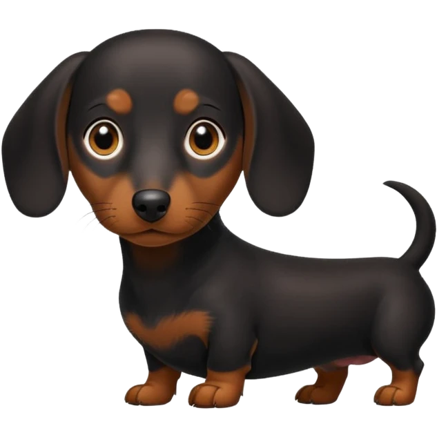 dachsund black emoji
