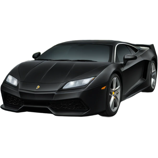 Black super car in a city emoji