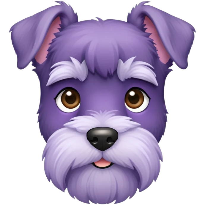 Фиолетовый цвергшнауцер emoji