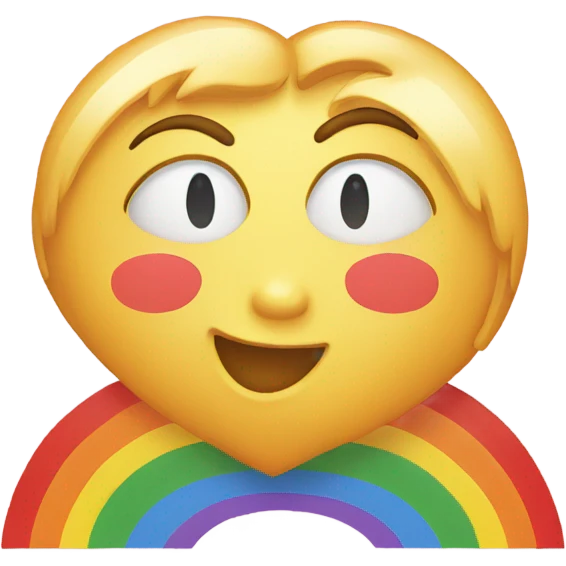Heart with rainbows emoji