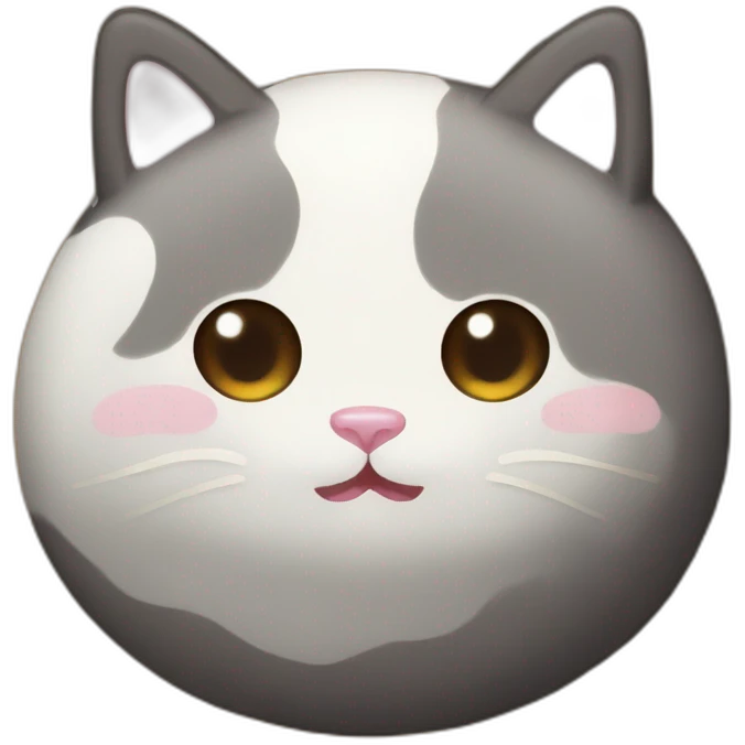 black rice cake mochi cat emoji