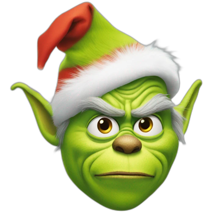 Macron as the grinch emoji