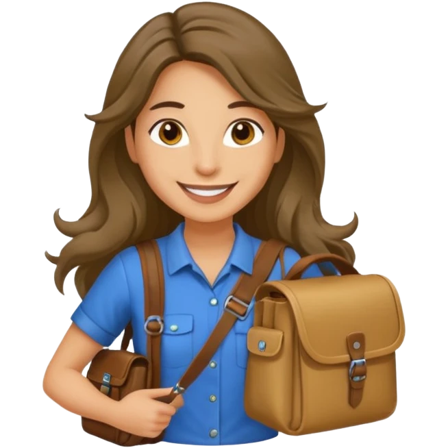 long haired courier woman emoji