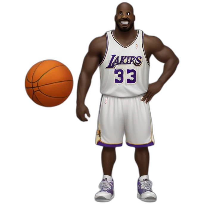 shaq holding a basketball emoji