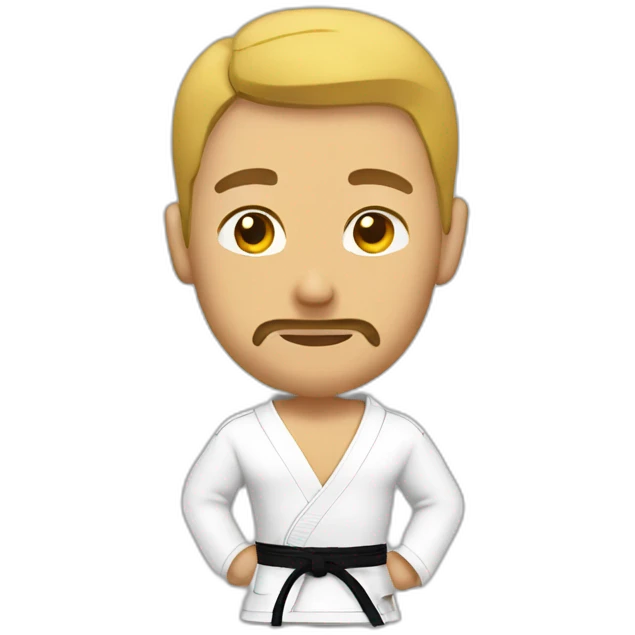 Jiu-jitsu guy smoking emoji