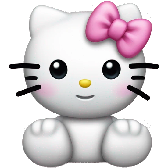 hello kitty with pink bow emoji