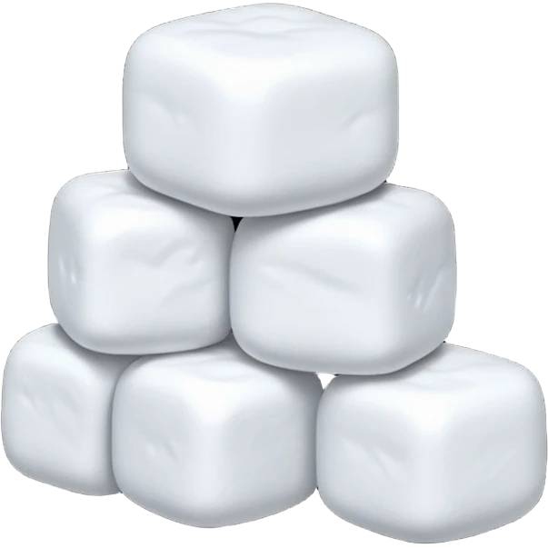 a few marshmallows, simple, clear emoji