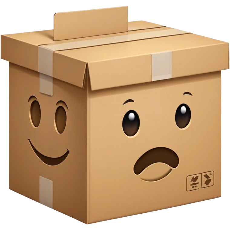 a cardboard box for stocks emoji