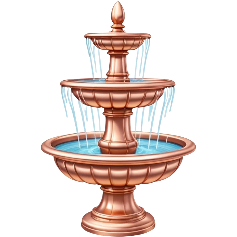 Rose gold fountain emoji