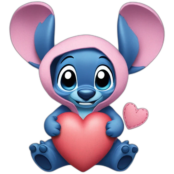 Stitch Disney faisant un coeur emoji