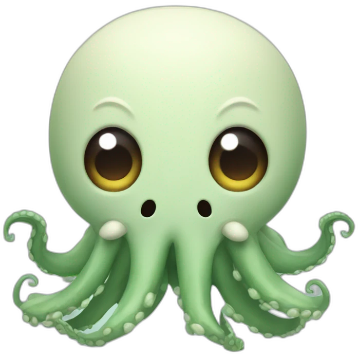 cute kraken with big open mouth emoji