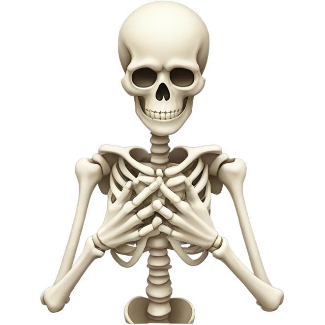 Praying emoji but it’s a skeleton  emoji
