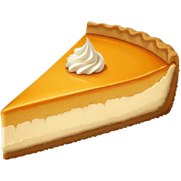 Pumpkin cheesecake slice  emoji