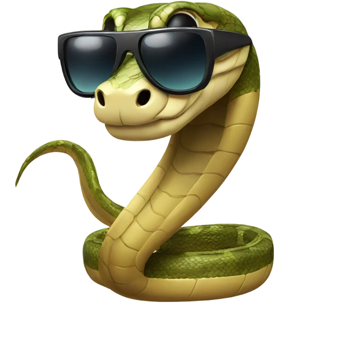 Snake wearing sunglasses emoji