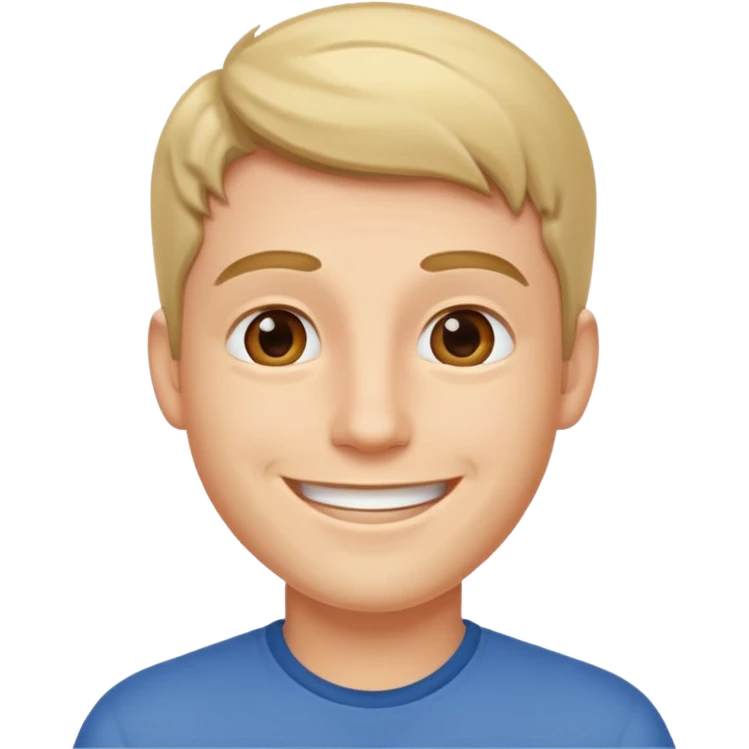 a young, happy, well-kept man emoji