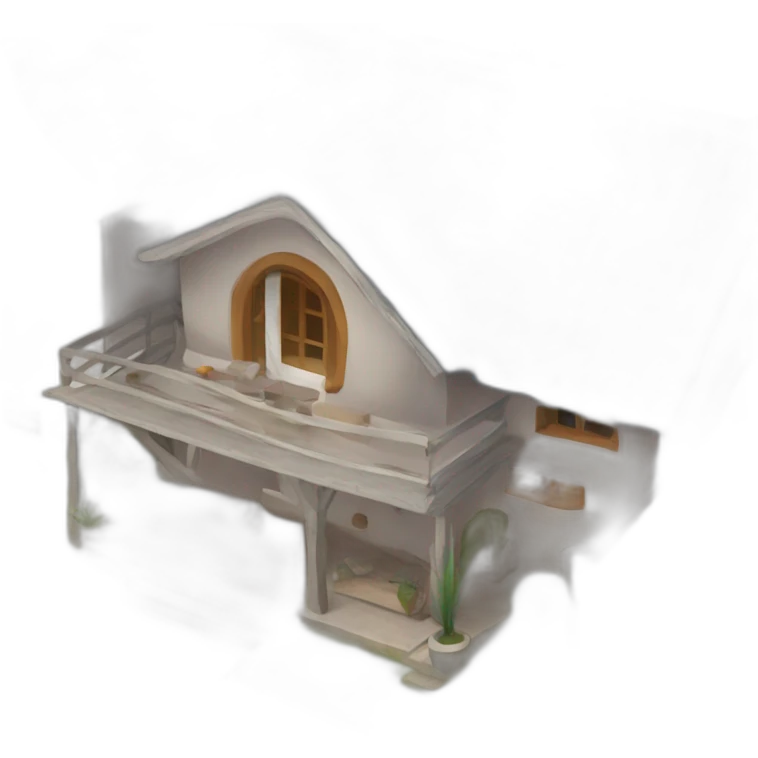 Chat sur une maison emoji