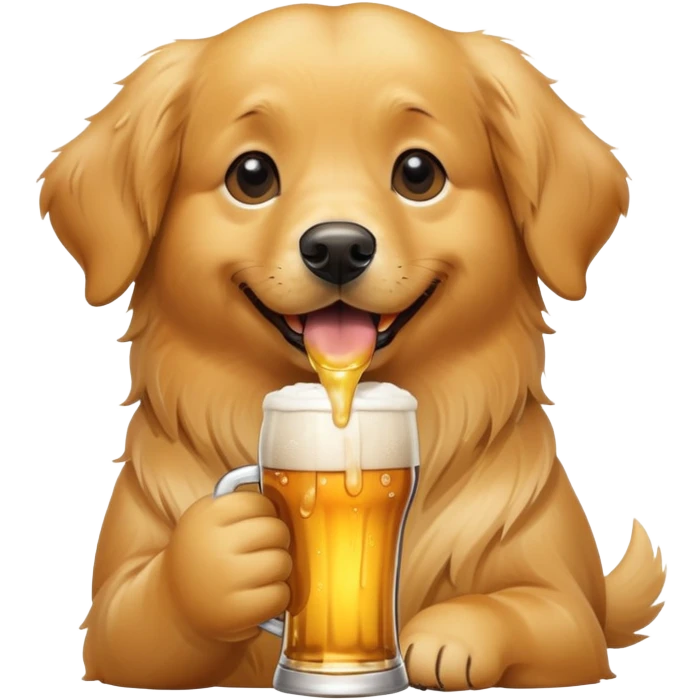 dog and beer emoji