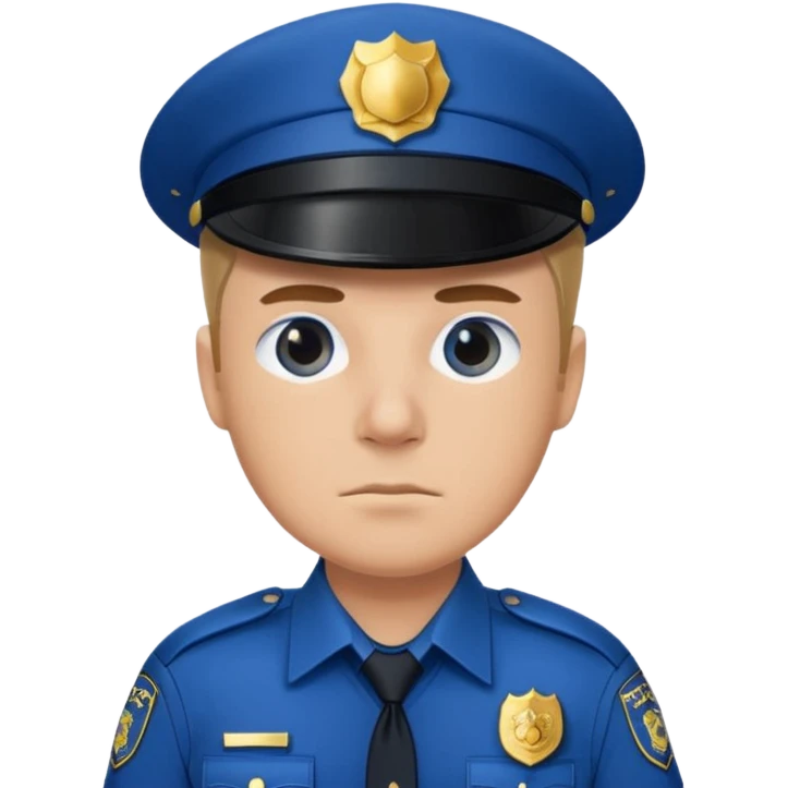 blue uniformed police emoji