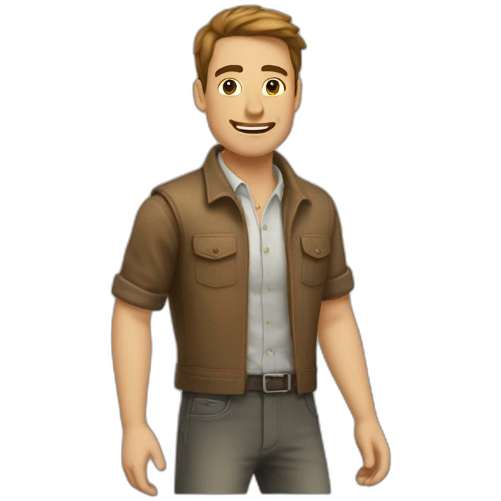 homme et homme se disant bonjour emoji