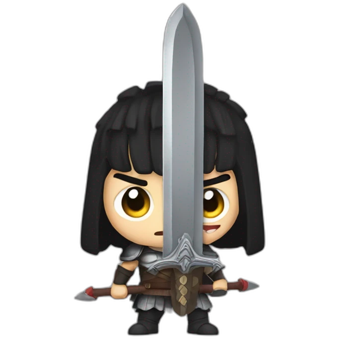 angry berserk guts with large claymore without guard emoji