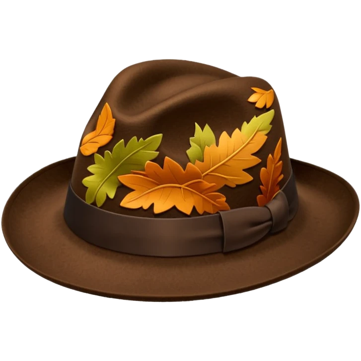 fedora, isolated, transparent background emoji