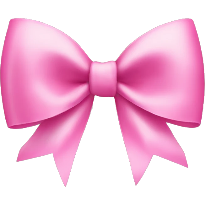 Pink Christmas bow emoji