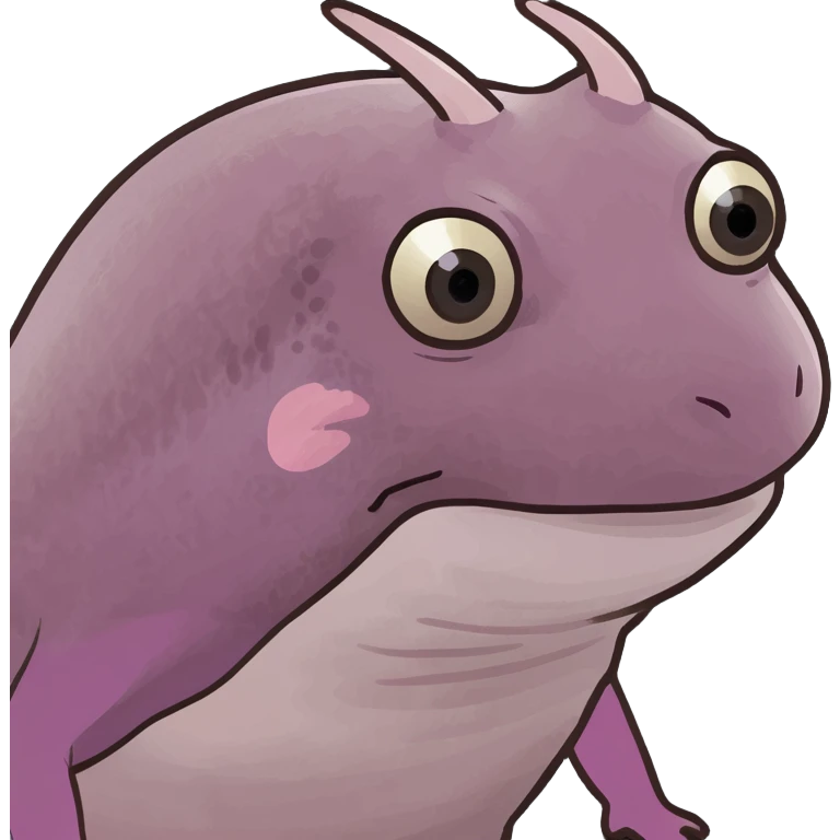 Purple axolotol emoji