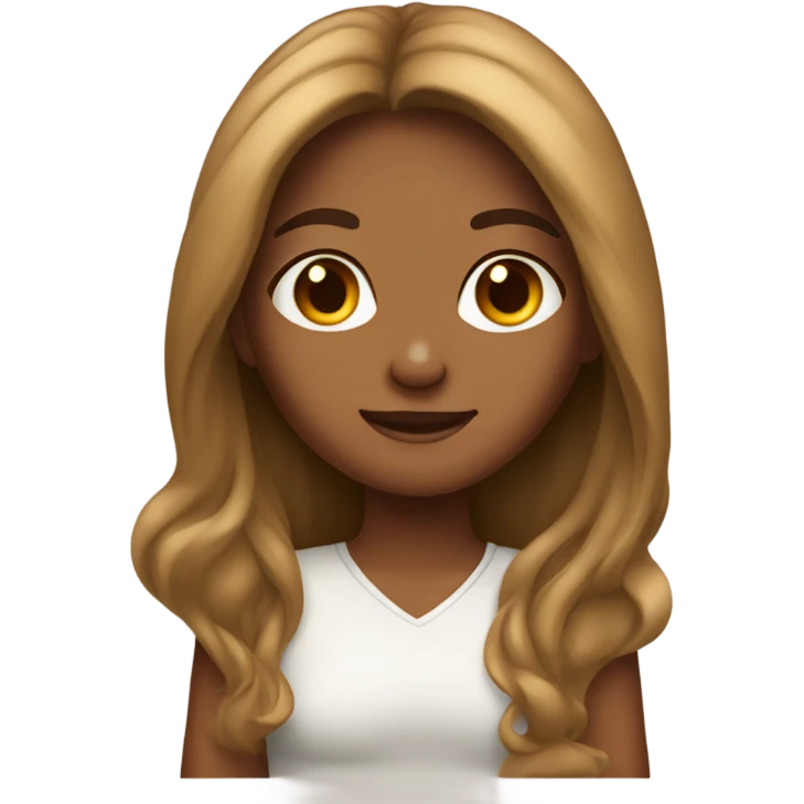 Tan skin girl with long hair emoji