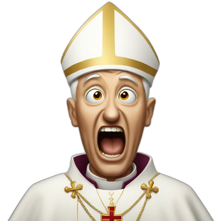 Screaming Pope emoji