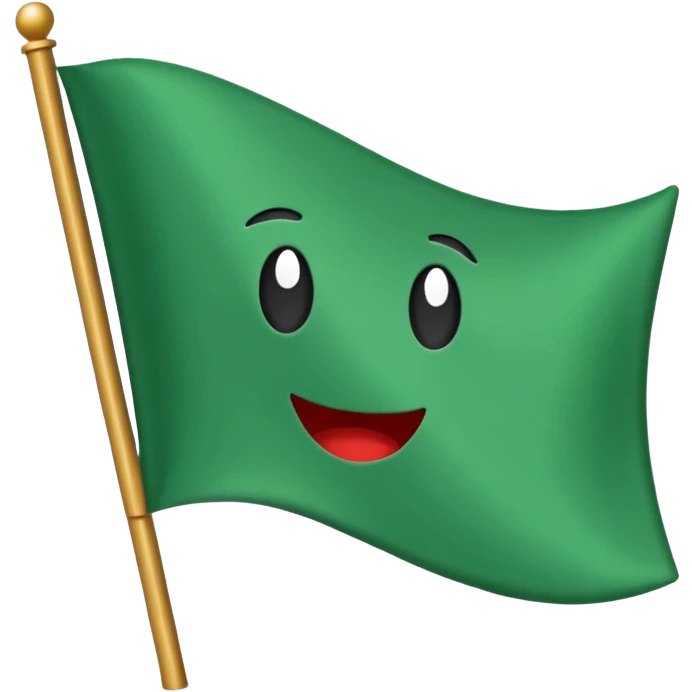 green flag stylized emoji