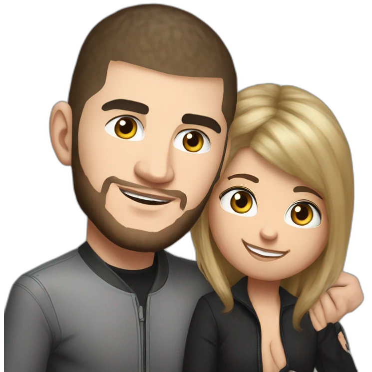 Khabib nurgamedov with Léna rhoades emoji