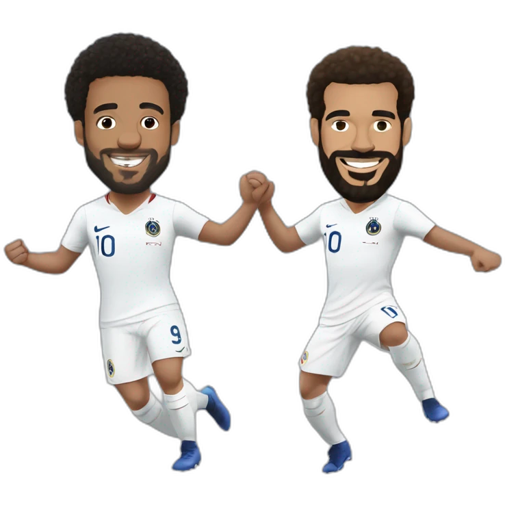 Kylian mbappé ans Mohamed Salah dancing emoji