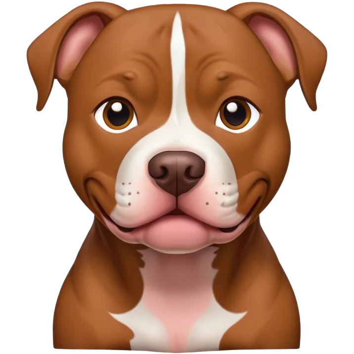 Brown pitbull with no white  emoji