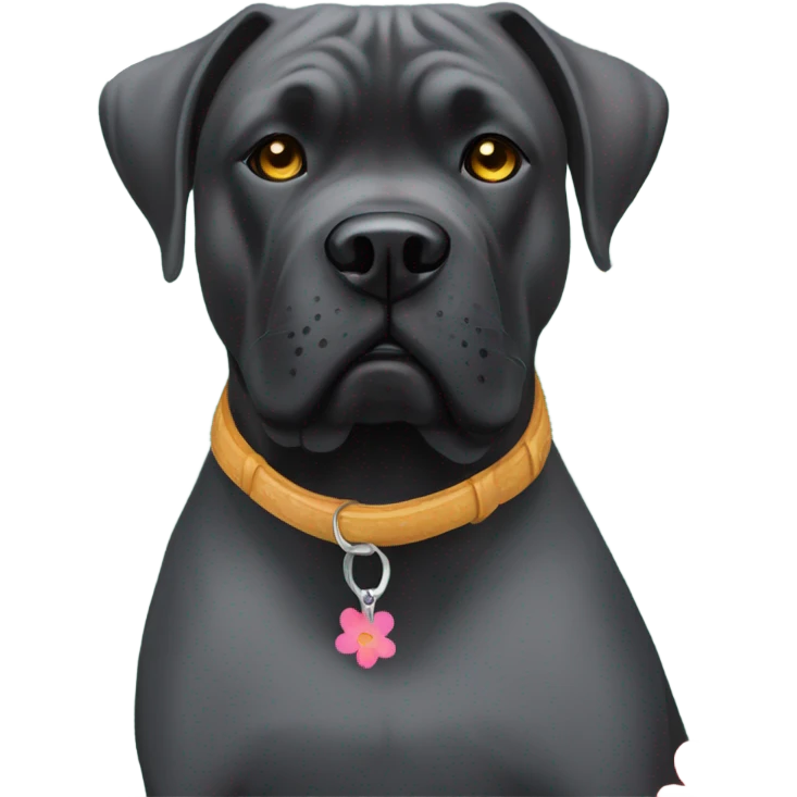 Female king corso with flowers in her mouth emoji