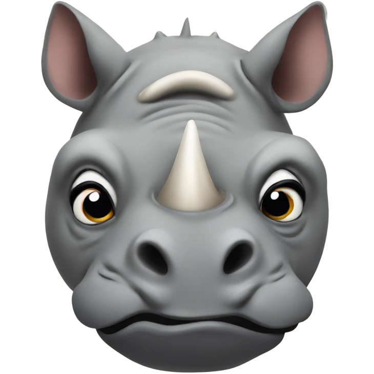 Rhino rolling eyes emoji