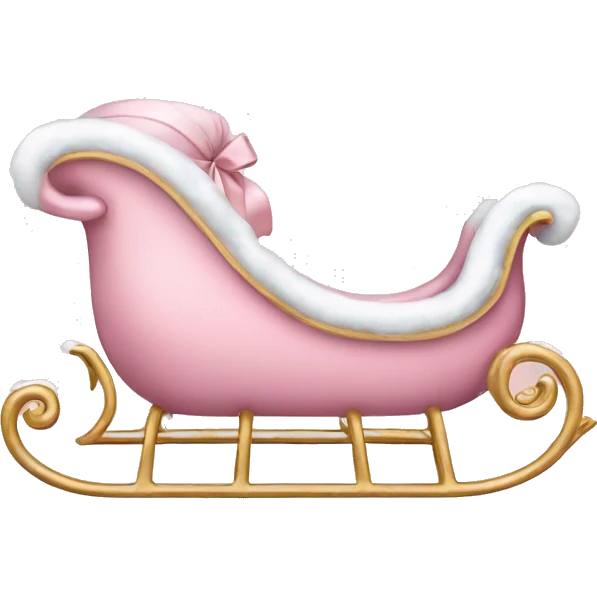 pastel pink Christmas sleigh emoji