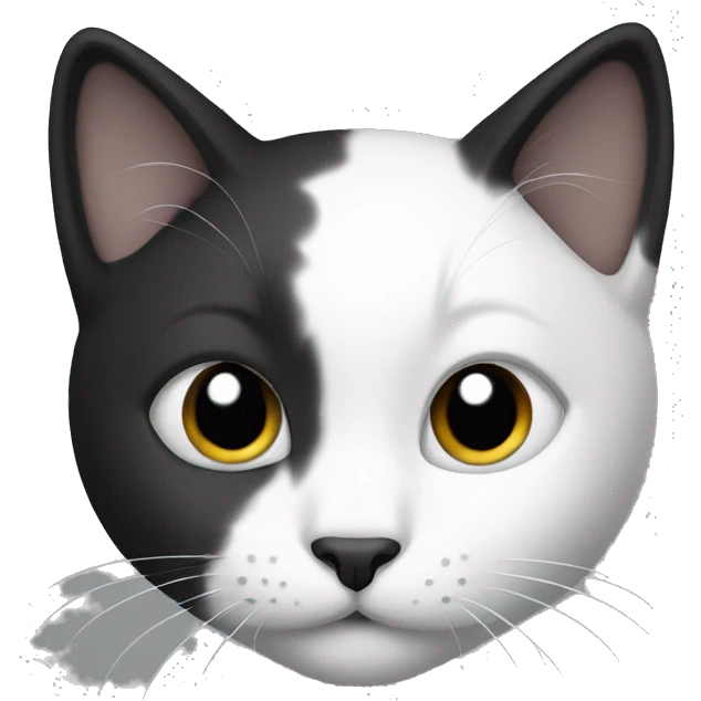 Black and white kitty emoji