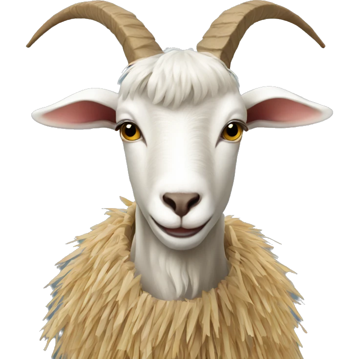 A straw goat emoji
