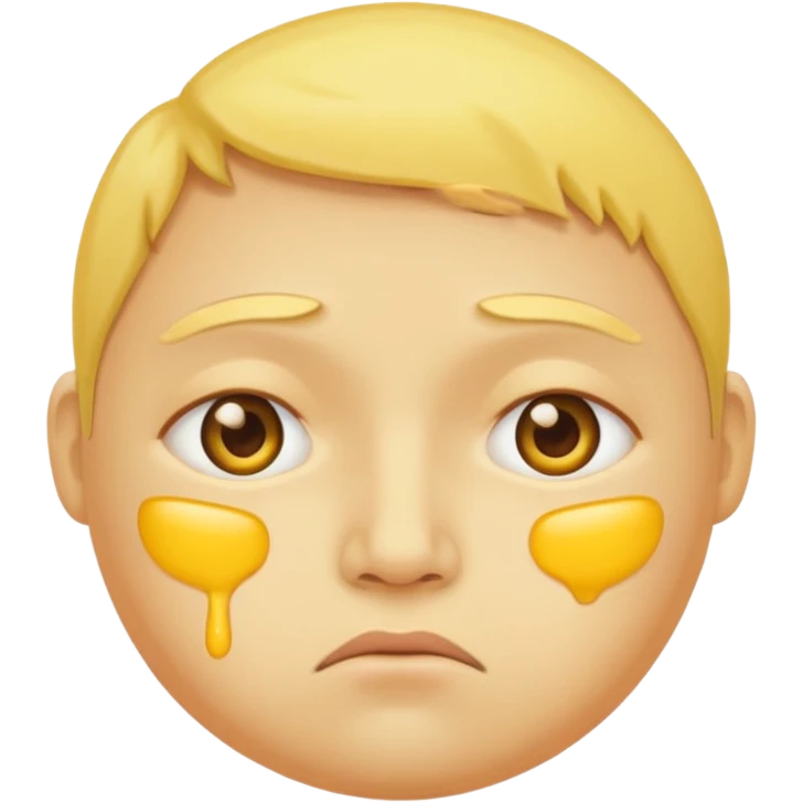 bloated face yellow emoji