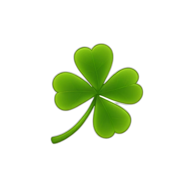 gold-outline-four-leaf-clover emoji